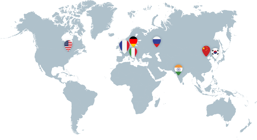 Представительства в 8 странах мира